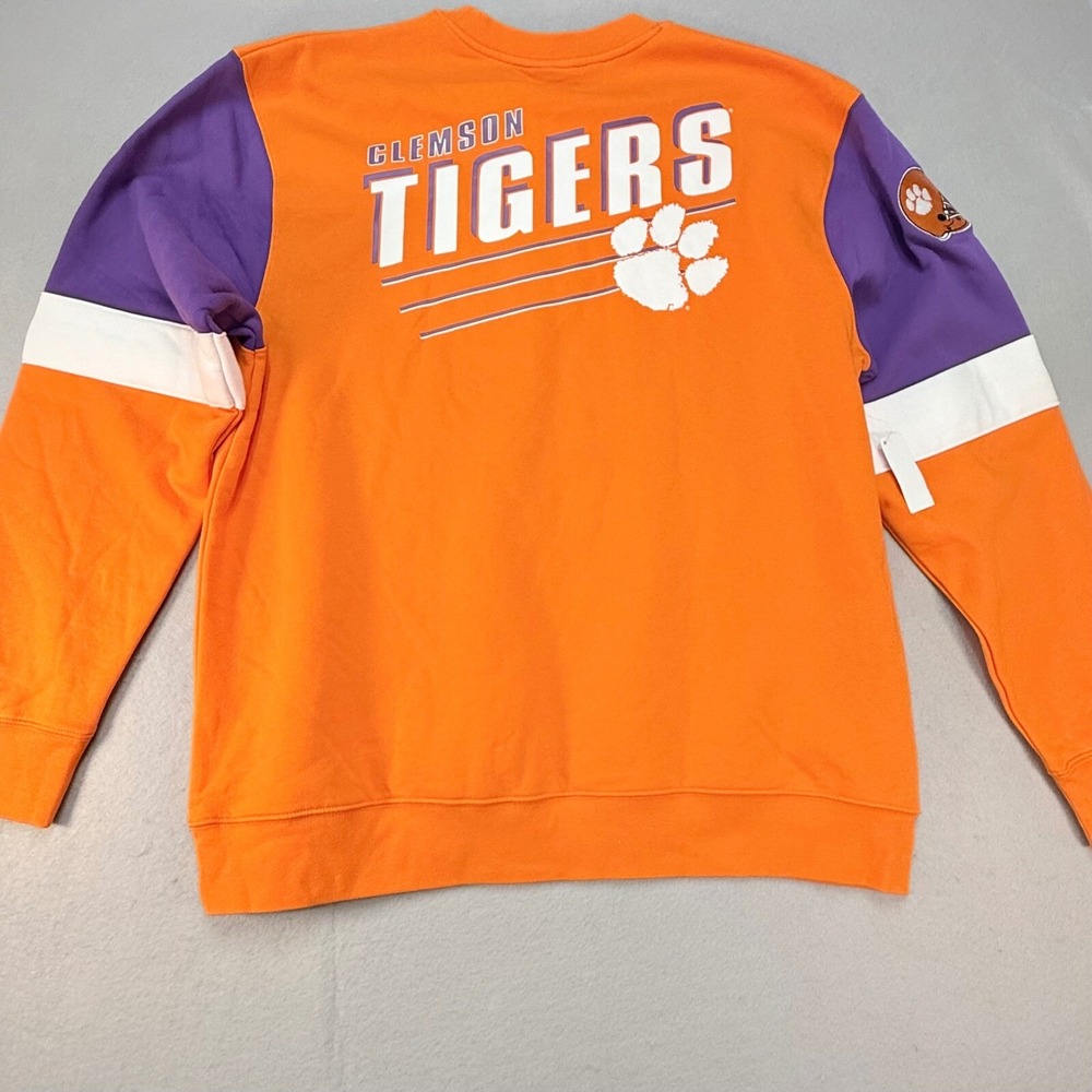 Mitchell & Ness Clemson Tigers NCAA Crewneck Sweatshirt Orange XL NWT - Picture 11 of 12